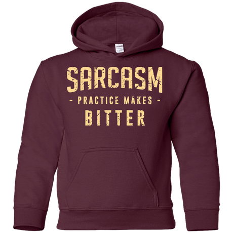 Sweatshirts Maroon / YS PRACTICE MAKES BITTER Youth Hoodie