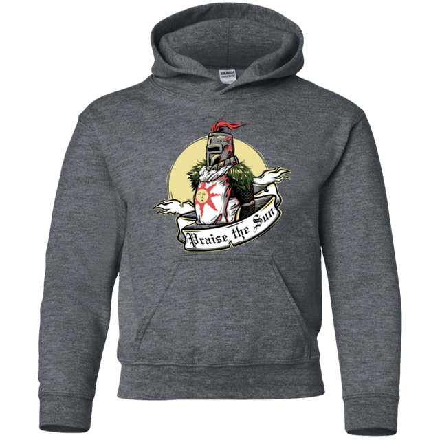 Sweatshirts Dark Heather / YS Praise the Sun Youth Hoodie