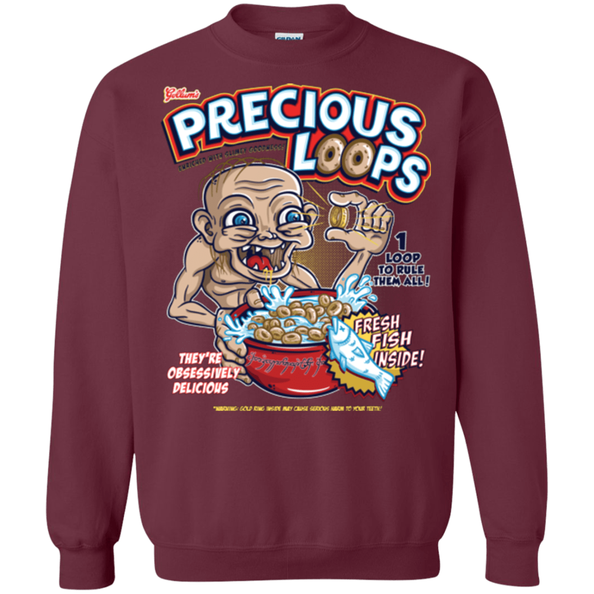 Sweatshirts Maroon / Small Precious Loops Crewneck Sweatshirt