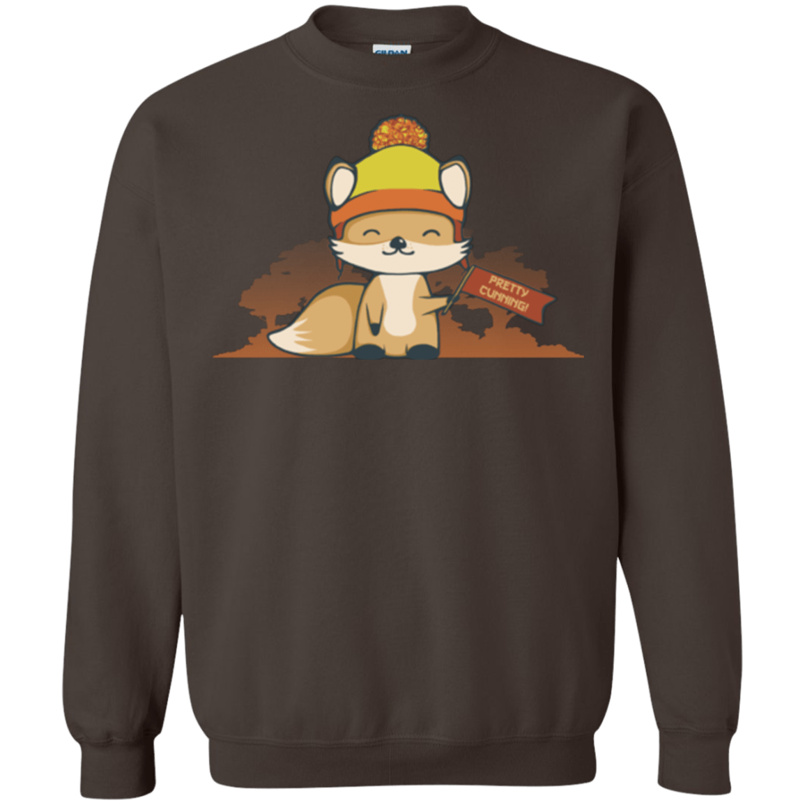 Sweatshirts Dark Chocolate / Small Pretty Cunning Crewneck Sweatshirt