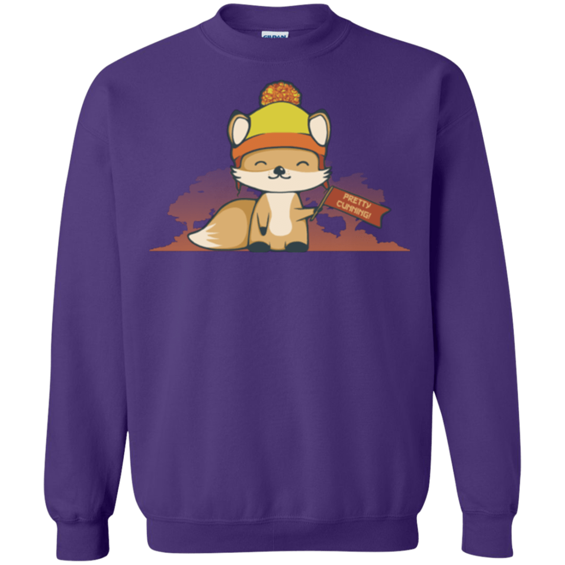 Sweatshirts Purple / Small Pretty Cunning Crewneck Sweatshirt