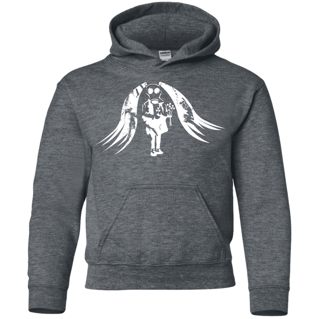 Sweatshirts Dark Heather / YS Pretty Mask Youth Hoodie