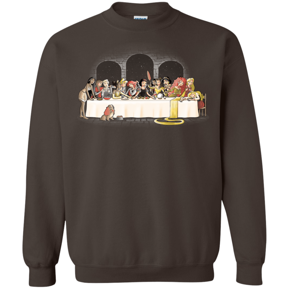 Sweatshirts Dark Chocolate / S Princess Dinner (2) Crewneck Sweatshirt