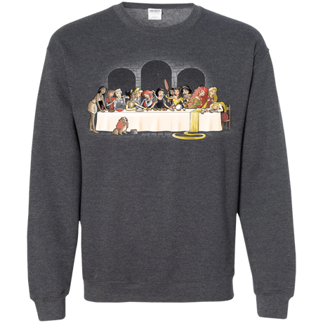 Sweatshirts Dark Heather / S Princess Dinner (2) Crewneck Sweatshirt