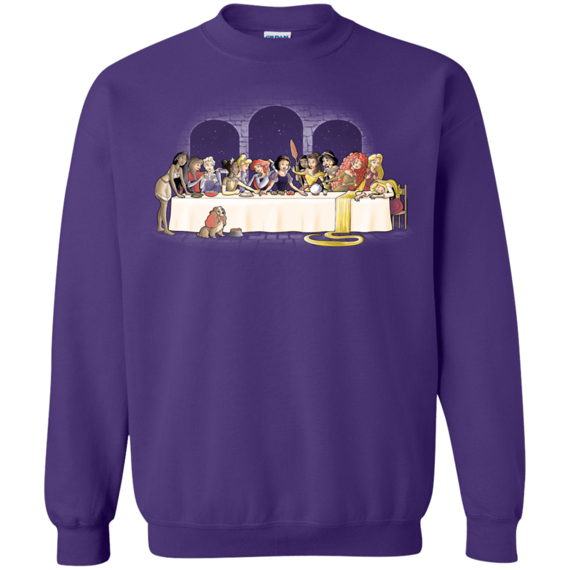Sweatshirts Purple / S Princess Dinner (2) Crewneck Sweatshirt