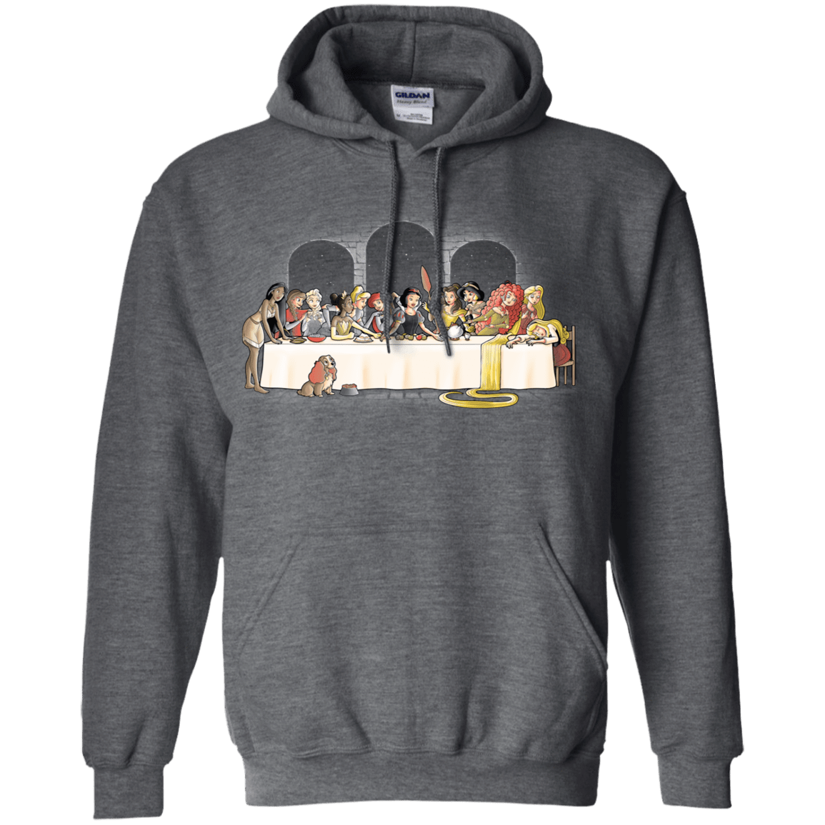 Sweatshirts Dark Heather / S Princess Dinner (2) Pullover Hoodie