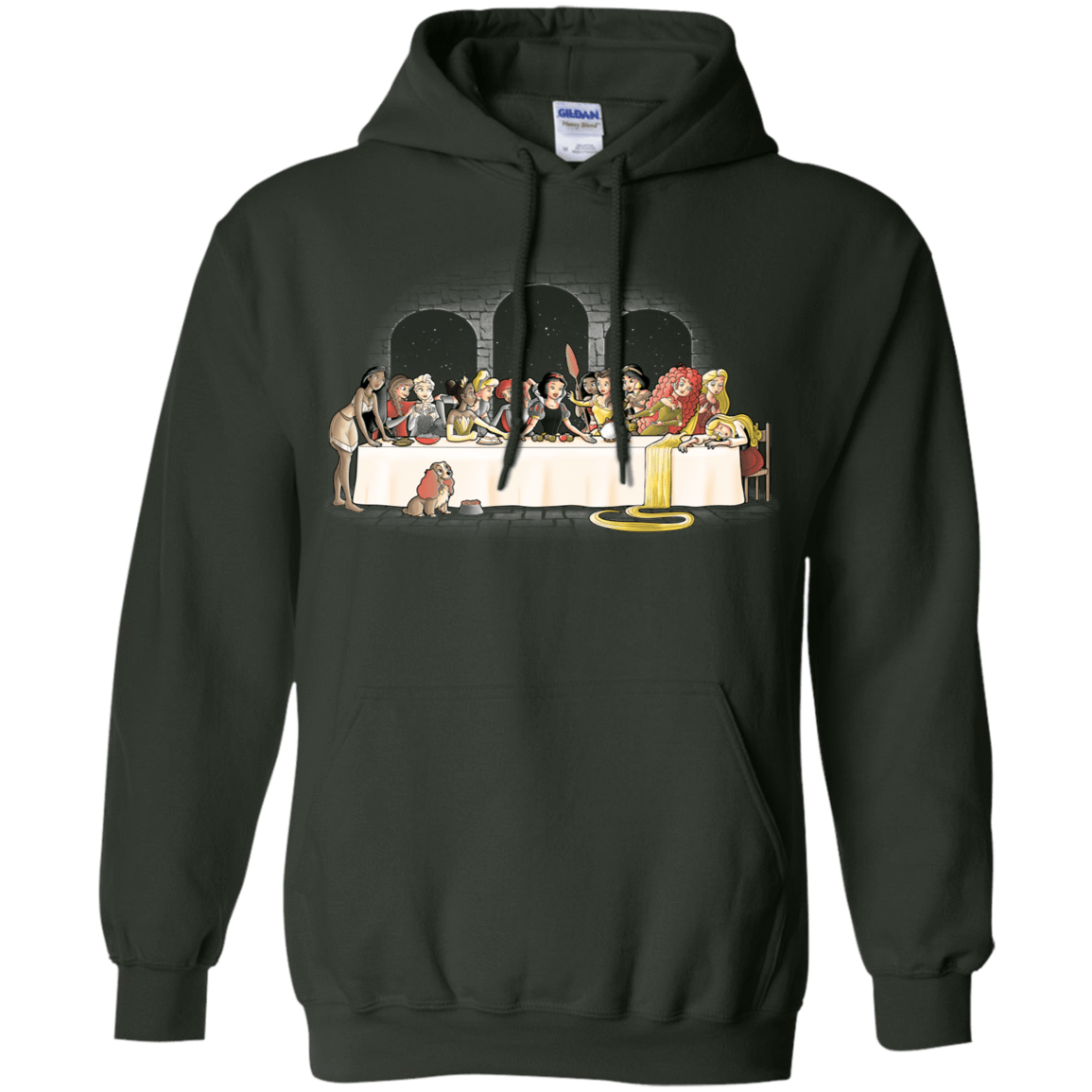 Sweatshirts Forest Green / S Princess Dinner (2) Pullover Hoodie