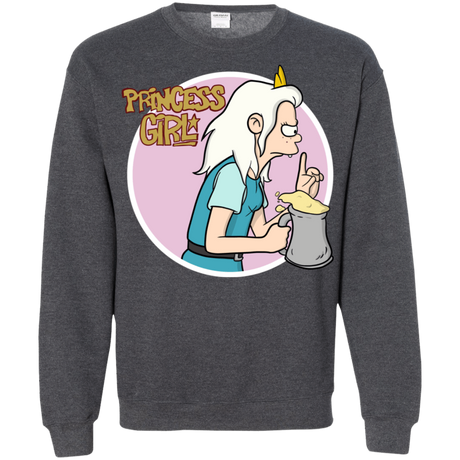 Sweatshirts Dark Heather / S Princess Girl Crewneck Sweatshirt