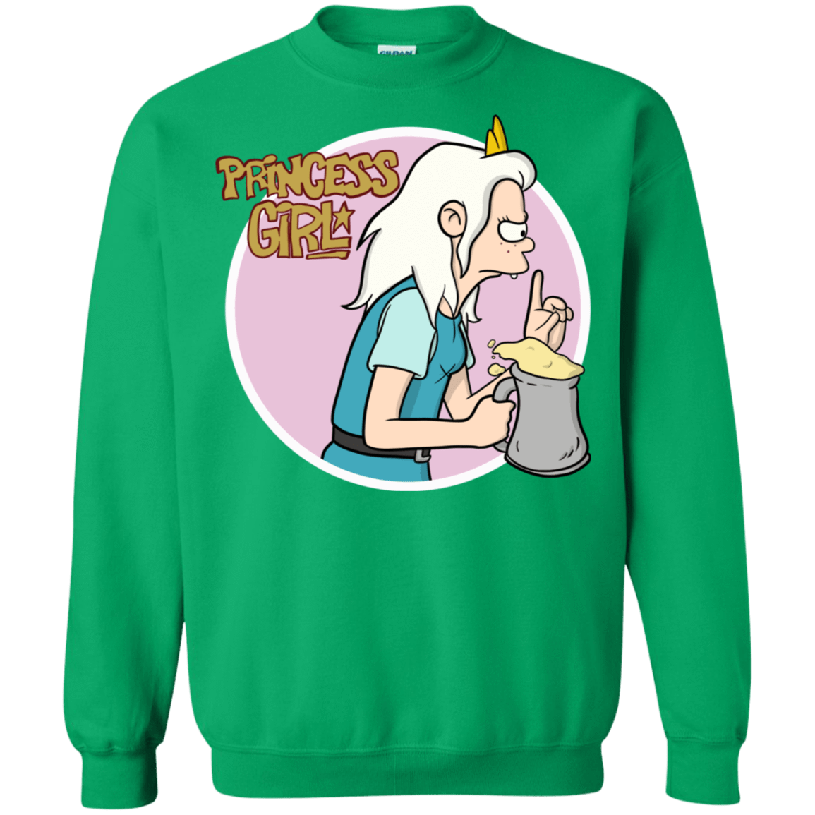 Sweatshirts Irish Green / S Princess Girl Crewneck Sweatshirt