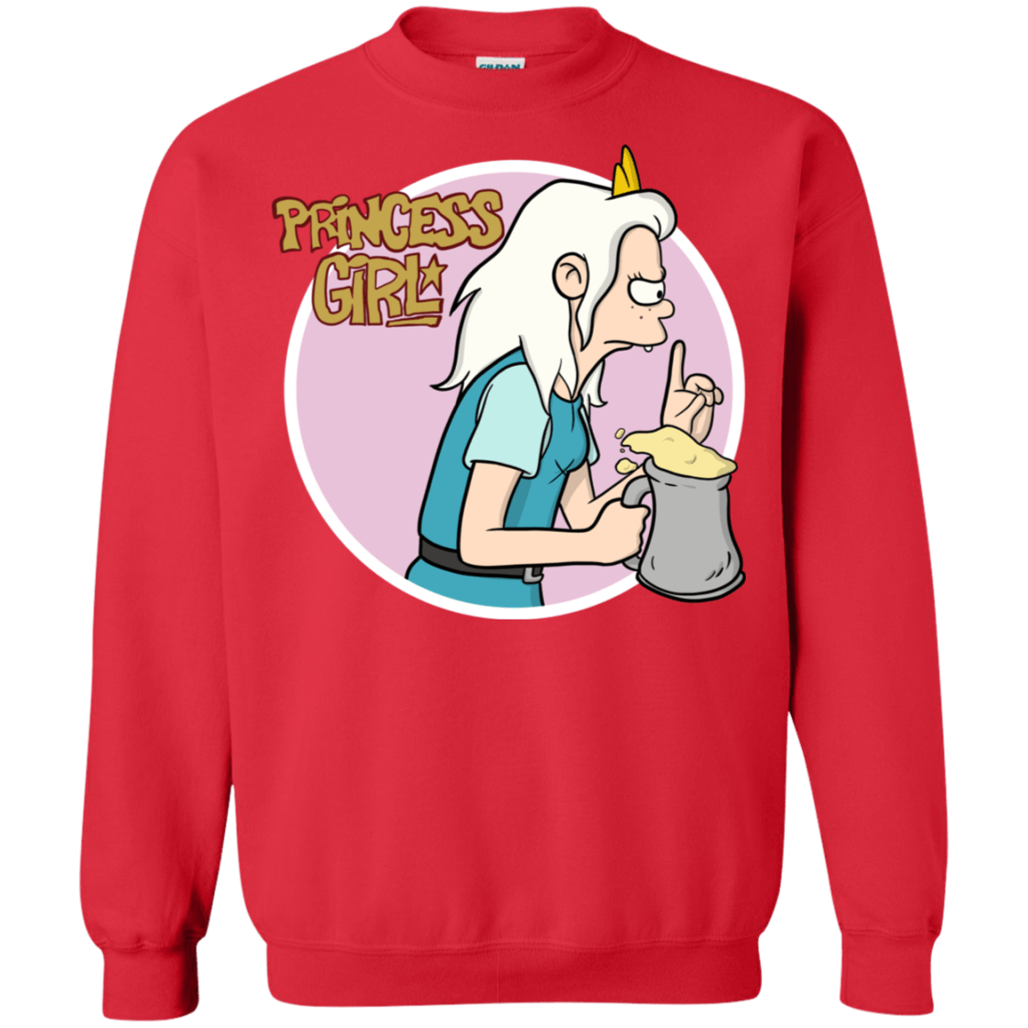 Sweatshirts Red / S Princess Girl Crewneck Sweatshirt