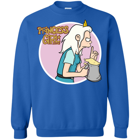 Sweatshirts Royal / S Princess Girl Crewneck Sweatshirt