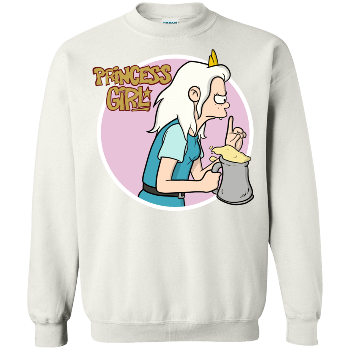 Sweatshirts White / S Princess Girl Crewneck Sweatshirt