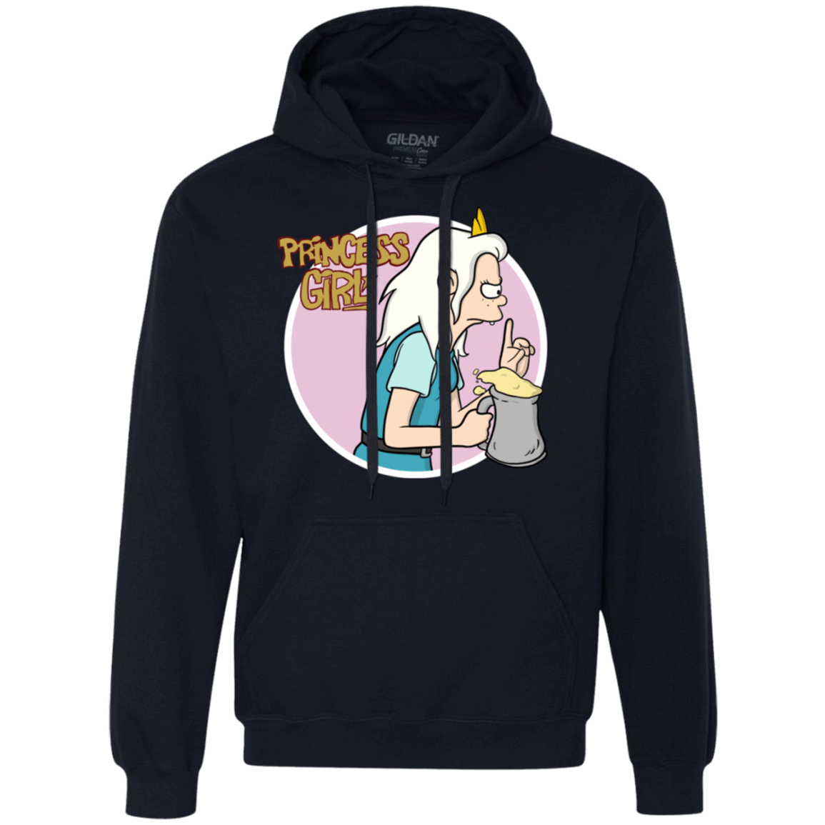 Sweatshirts Navy / S Princess Girl Premium Fleece Hoodie