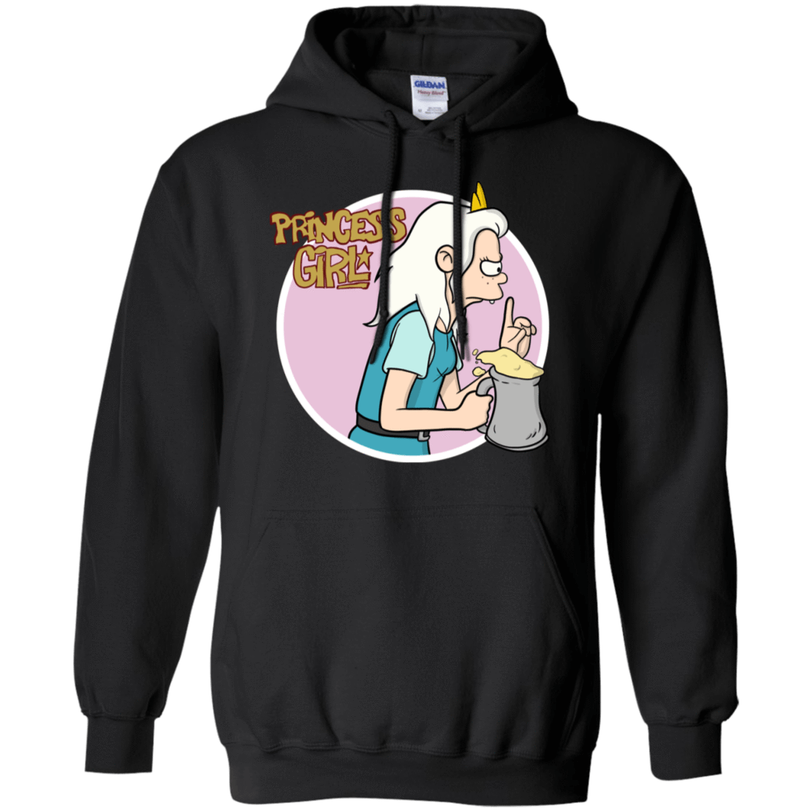 Sweatshirts Black / S Princess Girl Pullover Hoodie