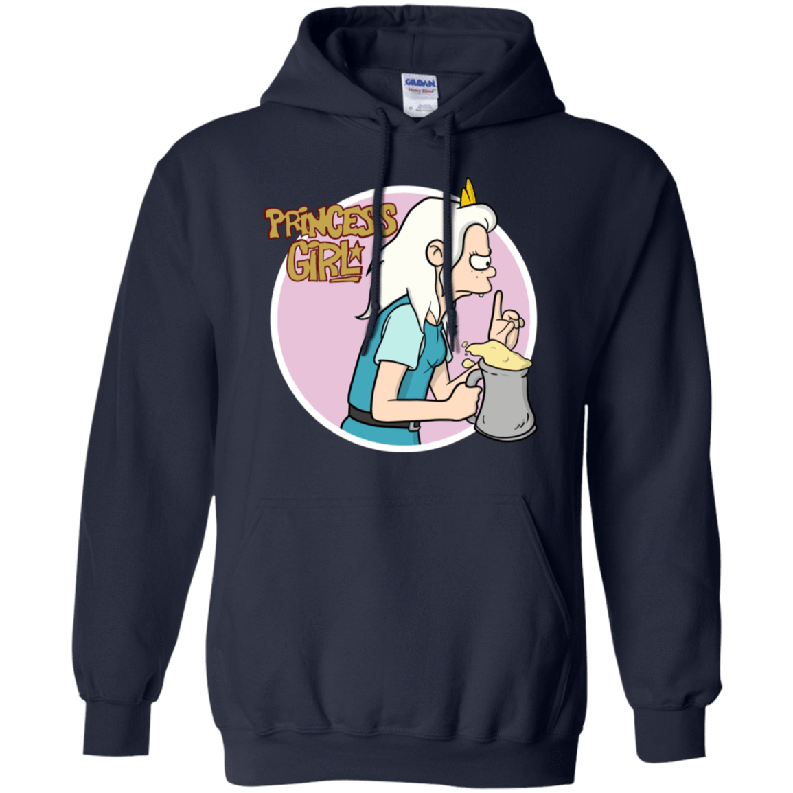 Sweatshirts Navy / S Princess Girl Pullover Hoodie