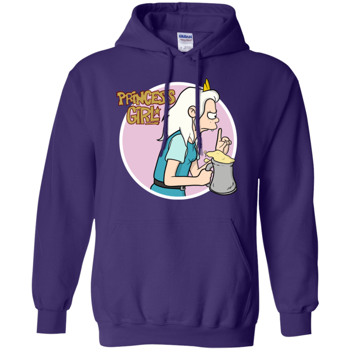 Sweatshirts Purple / S Princess Girl Pullover Hoodie