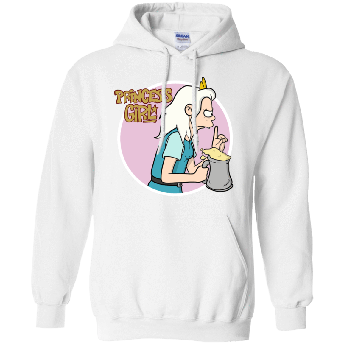 Sweatshirts White / S Princess Girl Pullover Hoodie