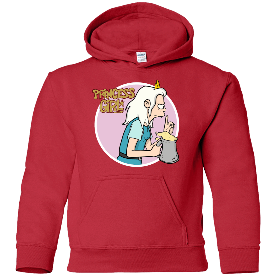 Sweatshirts Red / YS Princess Girl Youth Hoodie
