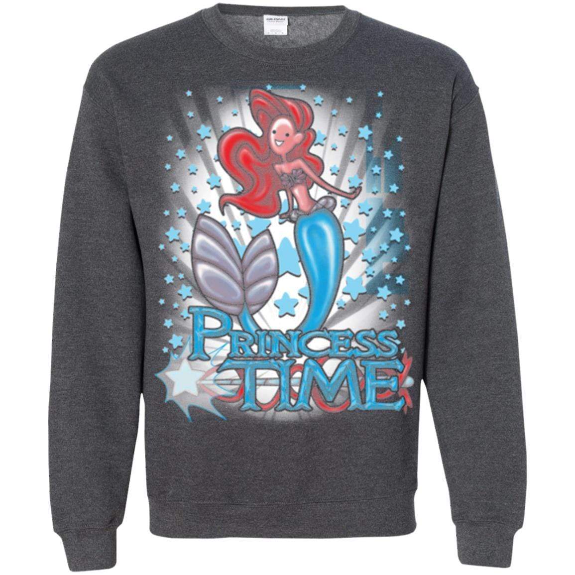 Sweatshirts Dark Heather / Small Princess Time Ariel Crewneck Sweatshirt
