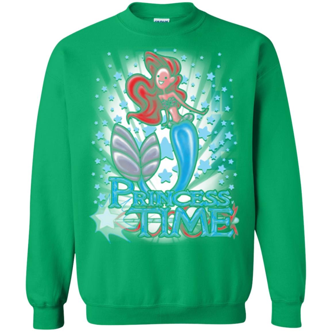Sweatshirts Irish Green / Small Princess Time Ariel Crewneck Sweatshirt