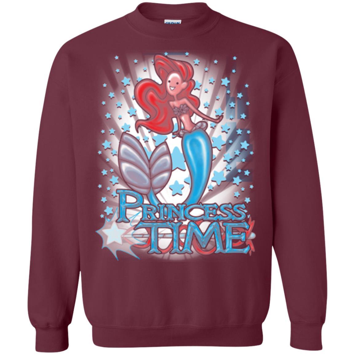Sweatshirts Maroon / Small Princess Time Ariel Crewneck Sweatshirt