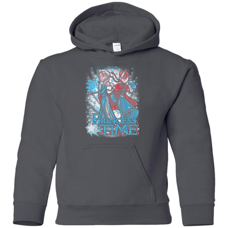 Sweatshirts Charcoal / YS Princess Time Elsa Anna Youth Hoodie