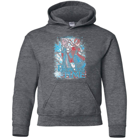 Sweatshirts Dark Heather / YS Princess Time Elsa Anna Youth Hoodie