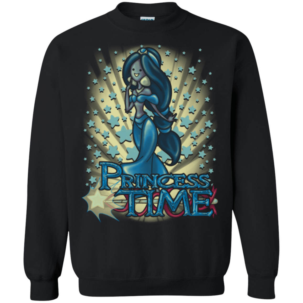 Sweatshirts Black / Small Princess Time Jasmine Crewneck Sweatshirt