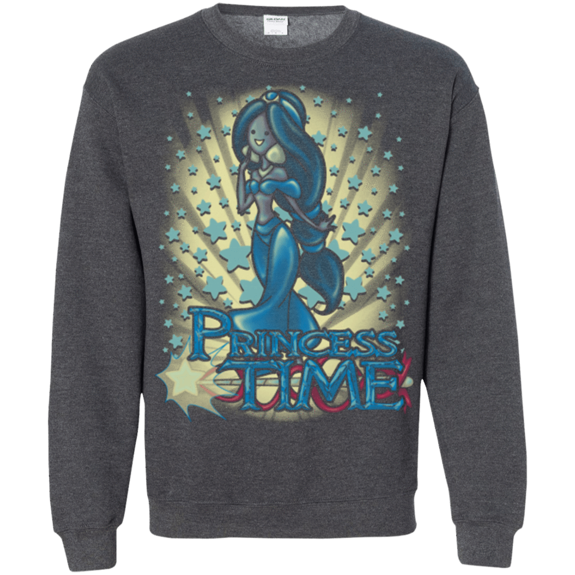 Sweatshirts Dark Heather / Small Princess Time Jasmine Crewneck Sweatshirt