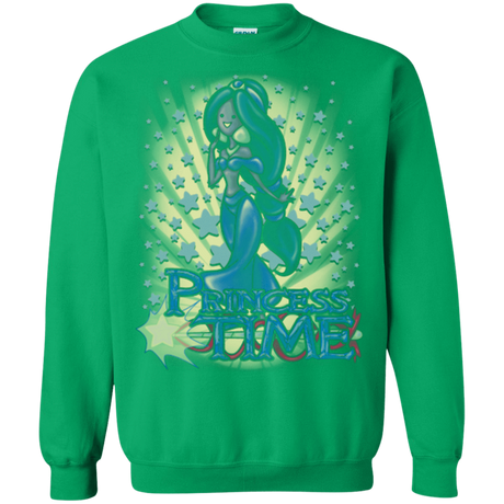 Sweatshirts Irish Green / Small Princess Time Jasmine Crewneck Sweatshirt