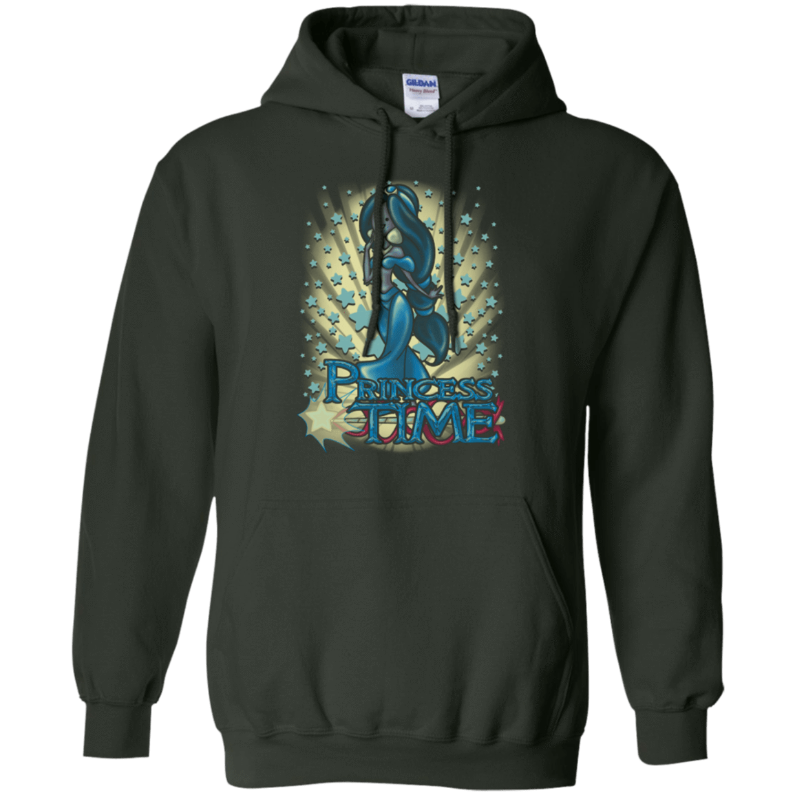 Sweatshirts Forest Green / Small Princess Time Jasmine Pullover Hoodie