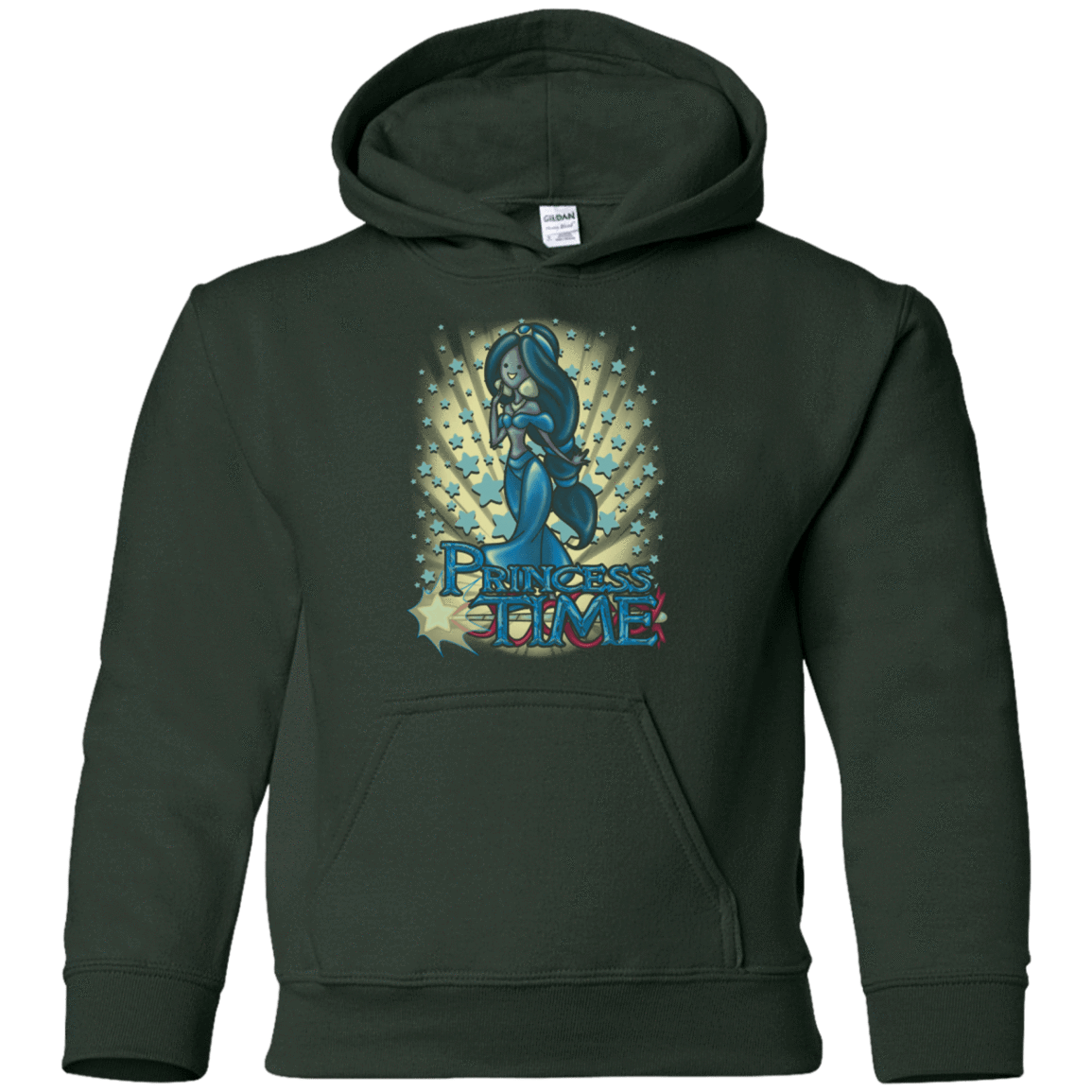 Sweatshirts Forest Green / YS Princess Time Jasmine Youth Hoodie
