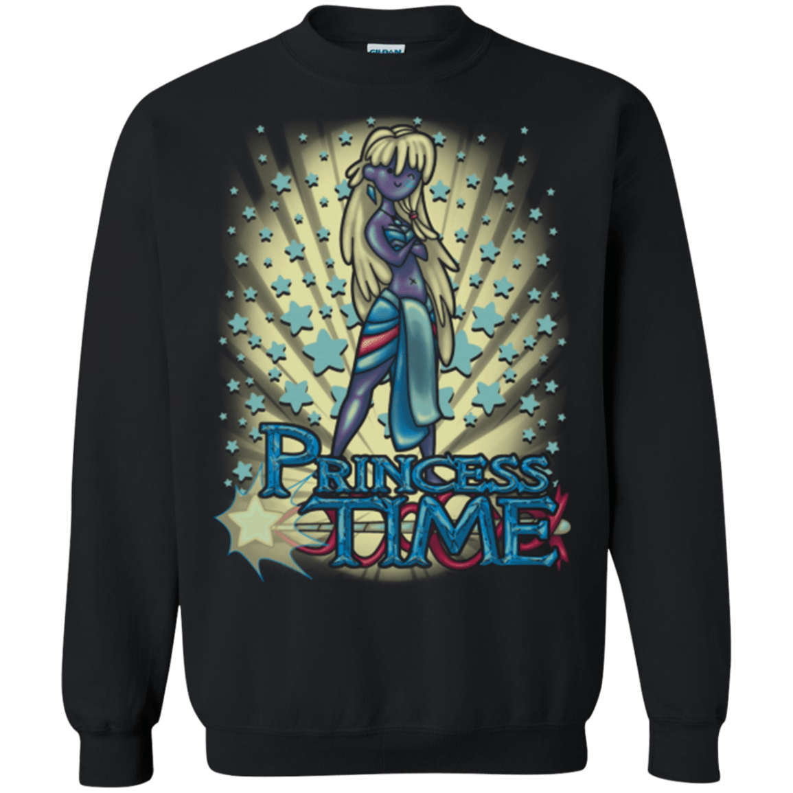 Sweatshirts Black / Small Princess Time Kida Crewneck Sweatshirt