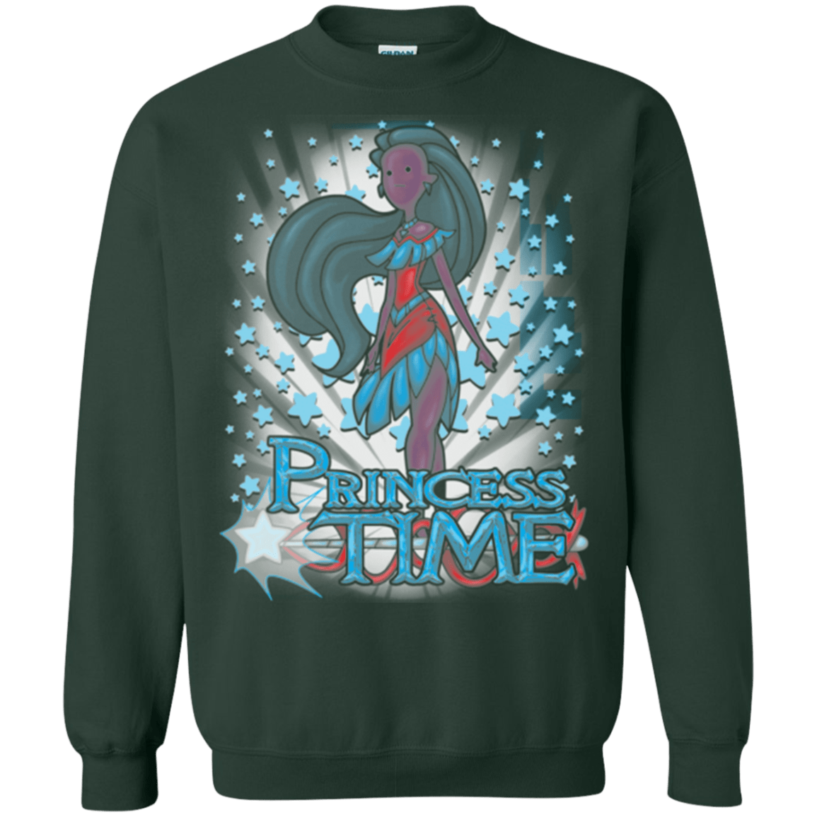 Sweatshirts Forest Green / Small Princess Time Pocahontas Crewneck Sweatshirt