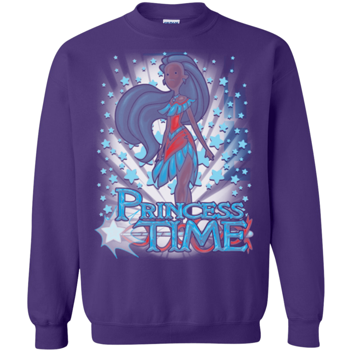 Sweatshirts Purple / Small Princess Time Pocahontas Crewneck Sweatshirt