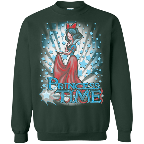 Sweatshirts Forest Green / Small Princess Time Snow White Crewneck Sweatshirt