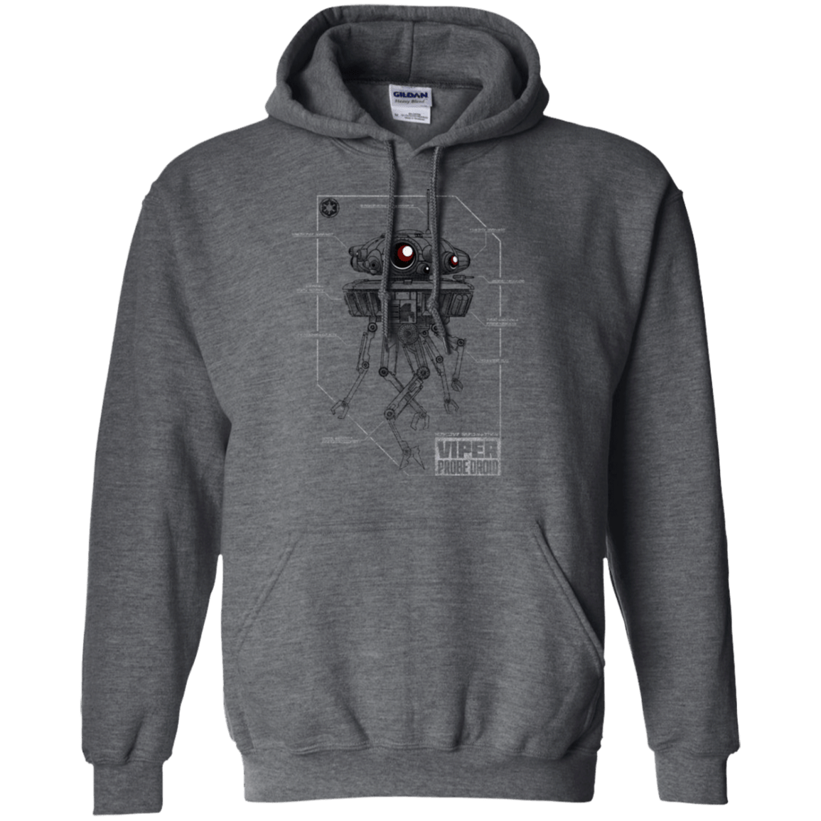 Sweatshirts Dark Heather / S Probe Droid POD Pullover Hoodie