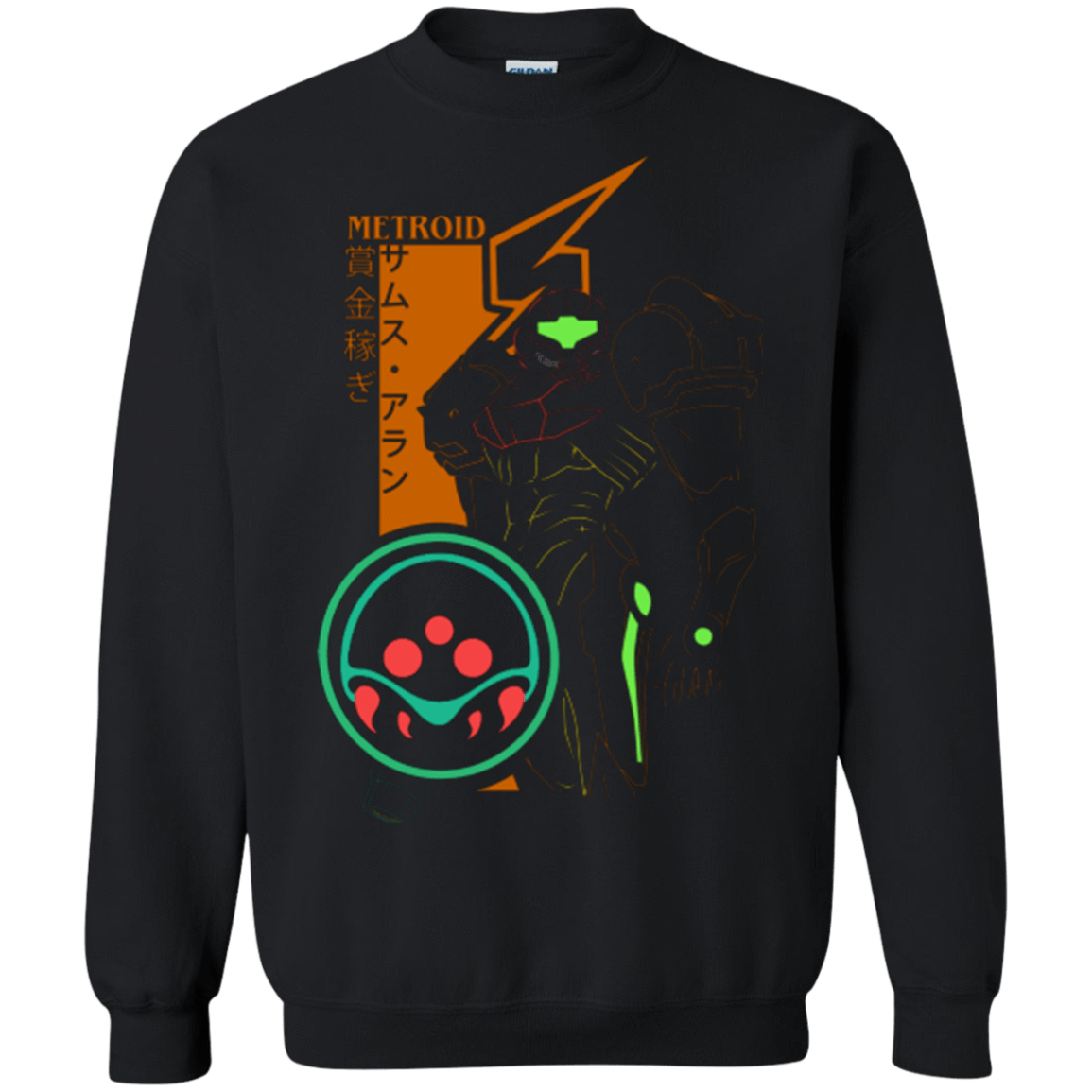 Sweatshirts Black / Small Profile-METROID Crewneck Sweatshirt