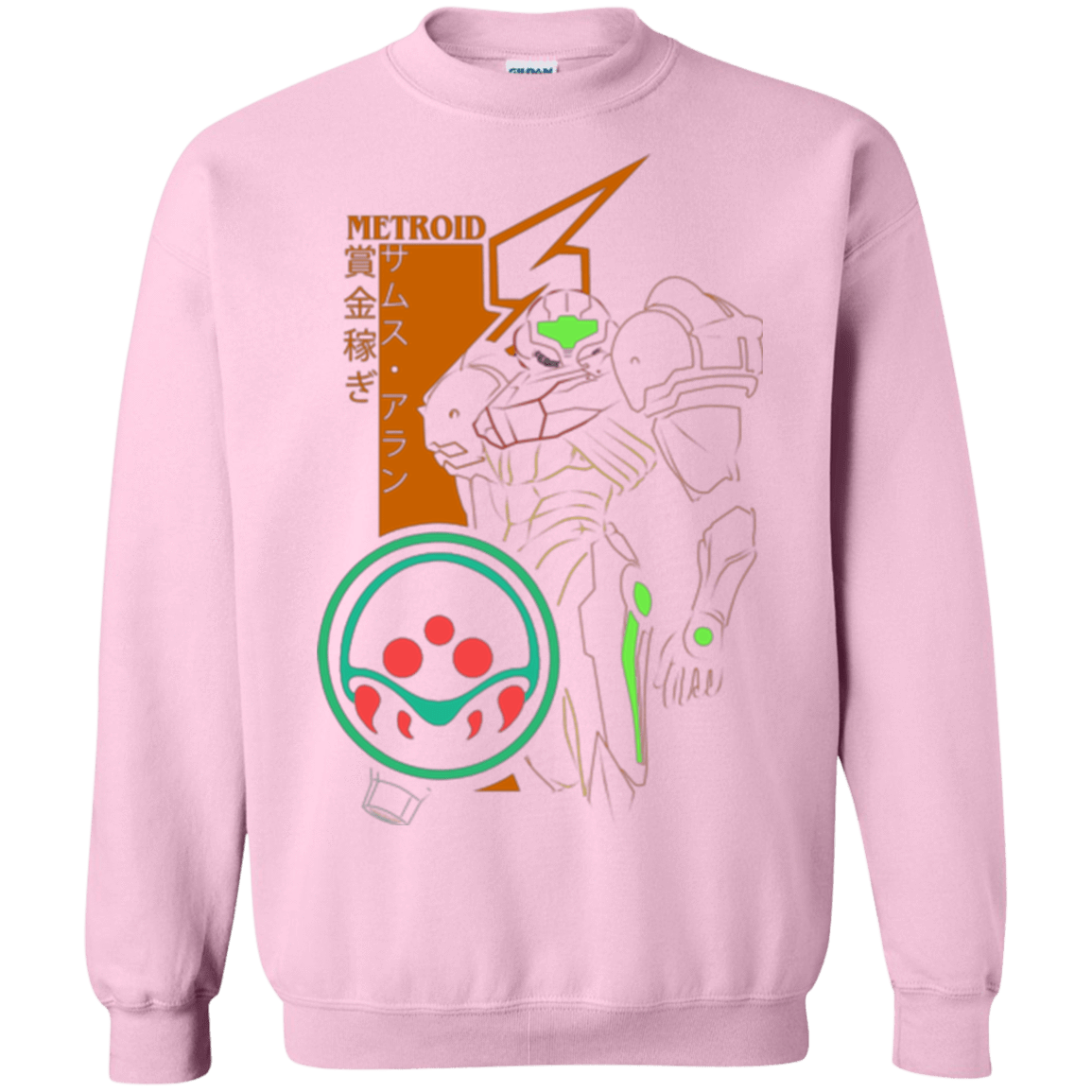 Sweatshirts Light Pink / Small Profile-METROID Crewneck Sweatshirt