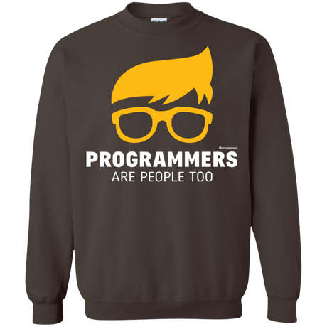 Sweatshirts Dark Chocolate / Small Programmers Are People Too Crewneck Sweatshirt