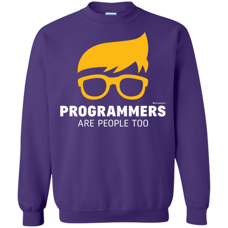 Sweatshirts Purple / Small Programmers Are People Too Crewneck Sweatshirt