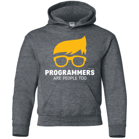 Sweatshirts Dark Heather / YS Programmers Are People Too Youth Hoodie