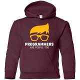 Sweatshirts Maroon / YS Programmers Are People Too Youth Hoodie