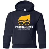 Sweatshirts Navy / YS Programmers Are People Too Youth Hoodie