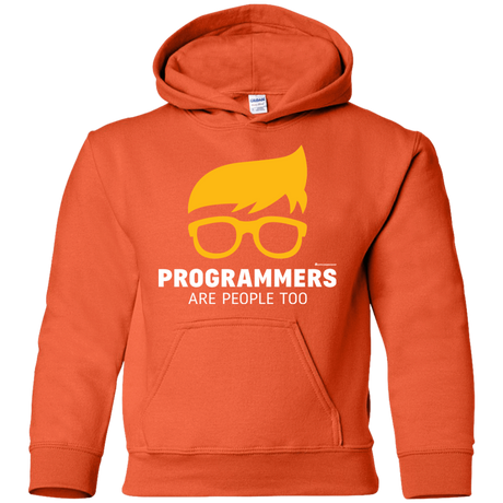 Sweatshirts Orange / YS Programmers Are People Too Youth Hoodie