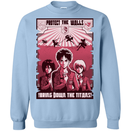 Sweatshirts Light Blue / Small Protect the Walls Crewneck Sweatshirt