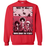 Sweatshirts Red / Small Protect the Walls Crewneck Sweatshirt