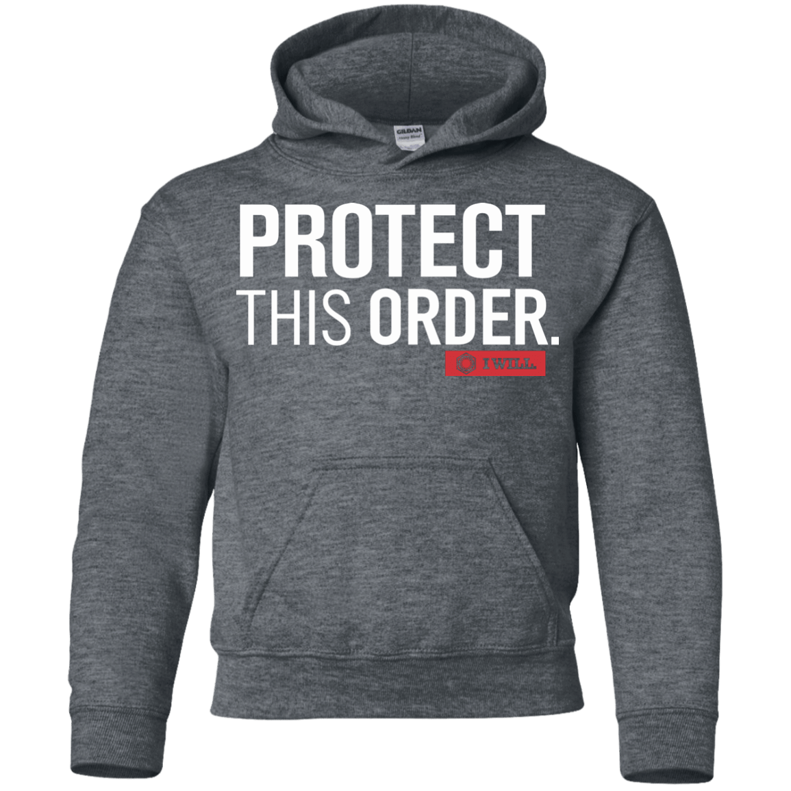 Sweatshirts Dark Heather / YS Protect This Order Youth Hoodie