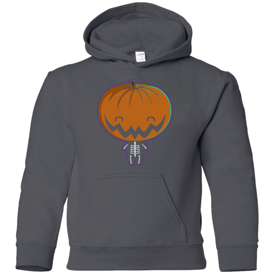 Sweatshirts Charcoal / YS Pumpkin Head Youth Hoodie