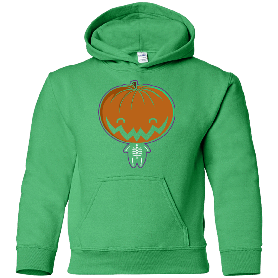 Sweatshirts Irish Green / YS Pumpkin Head Youth Hoodie